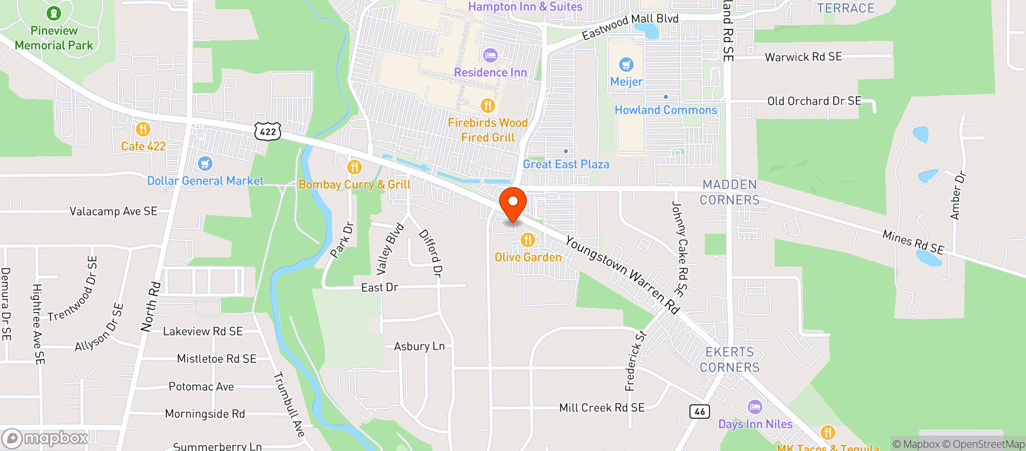 Map showing Vitamin Shoppe - Niles