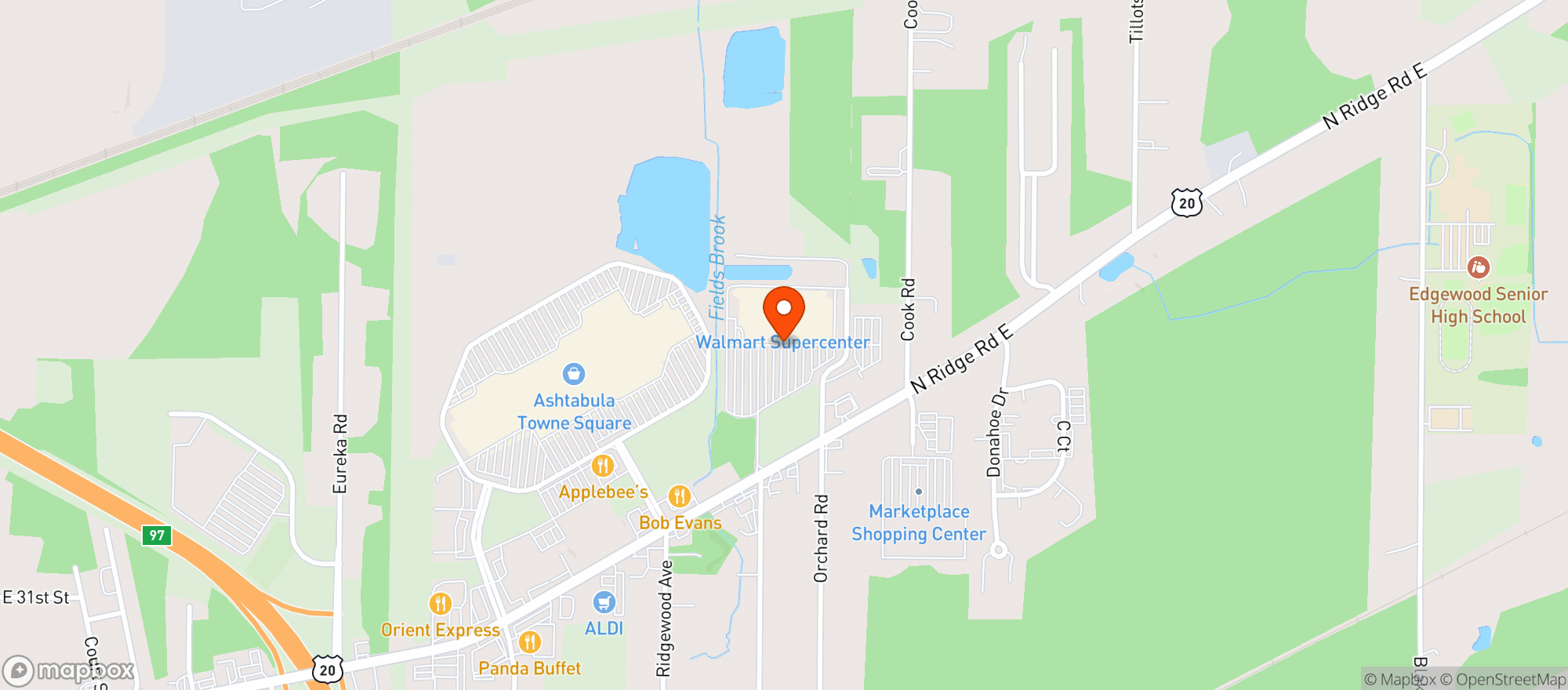 Map showing Walmart Supercenter