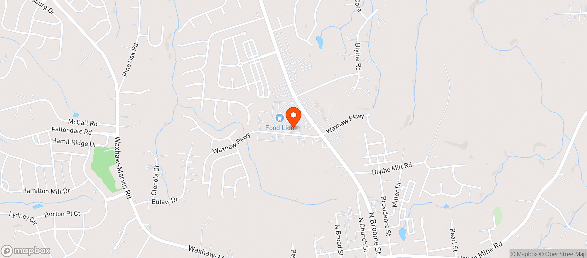 Map showing Queens South Bar & Grill