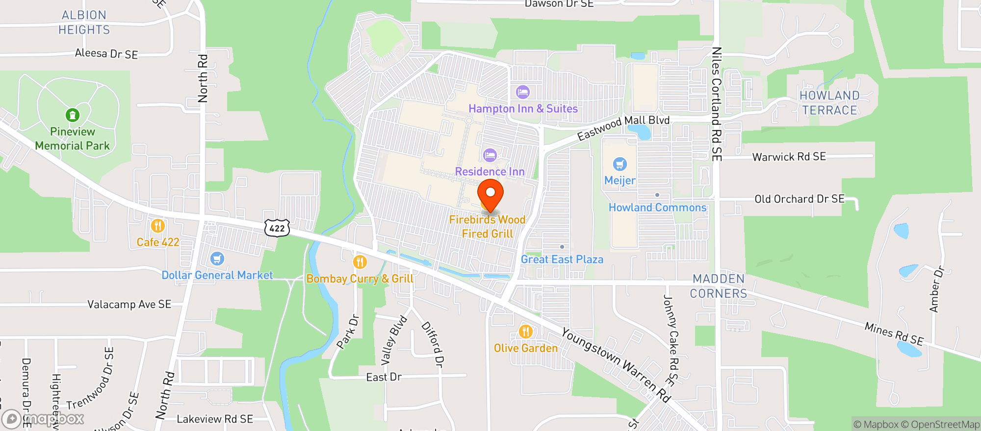 Map showing Firebirds Wood Fired Gr #23