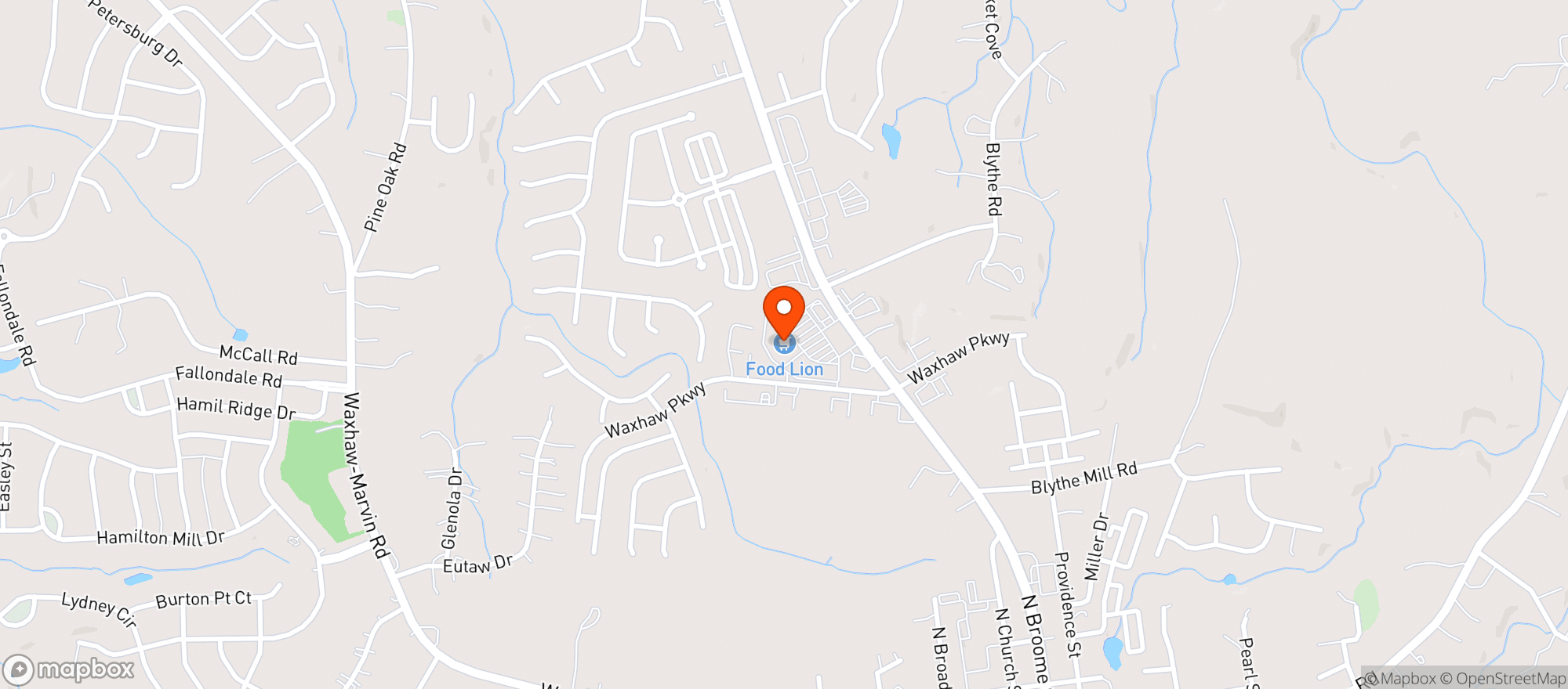 Map showing Food Lion