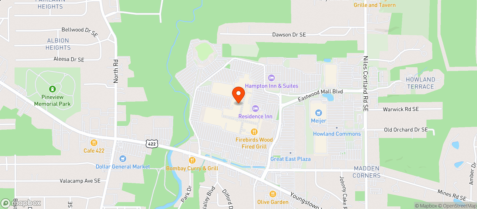 Map showing Target Store #1301