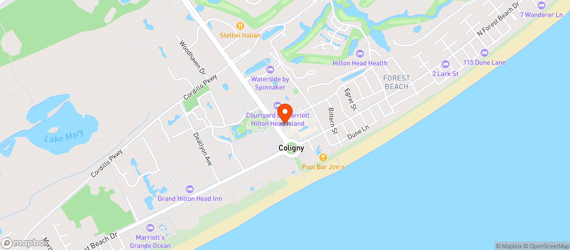 Map showing Roller's Wine & Spirits- Coligny