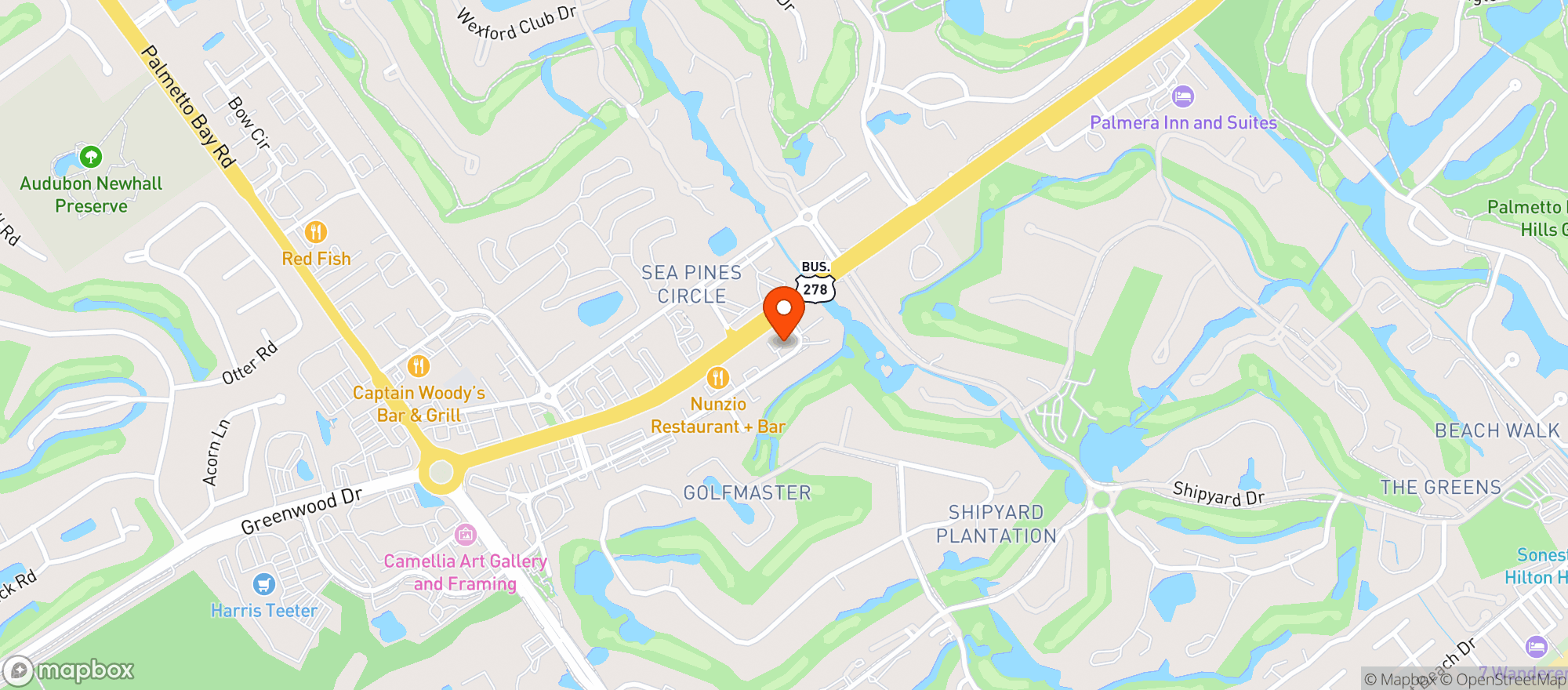 Map showing PATEL'S PARTY SHOP