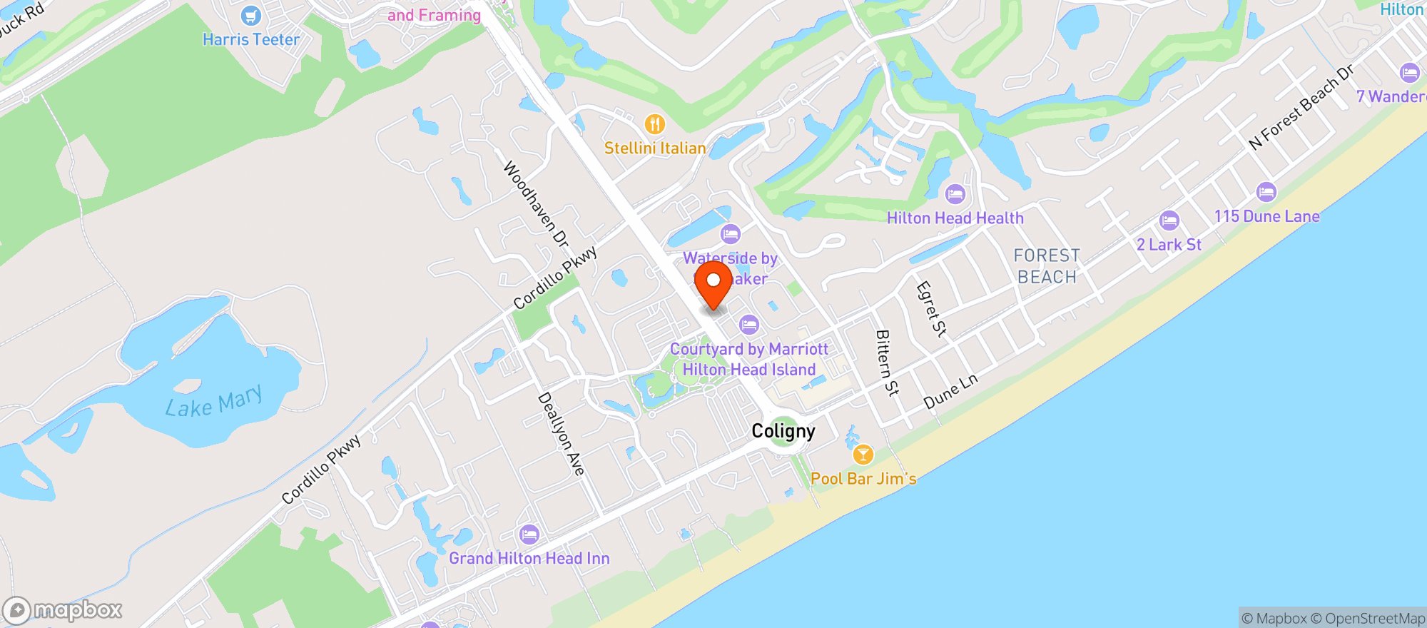 Map showing BEACH AND SURF DEPOT