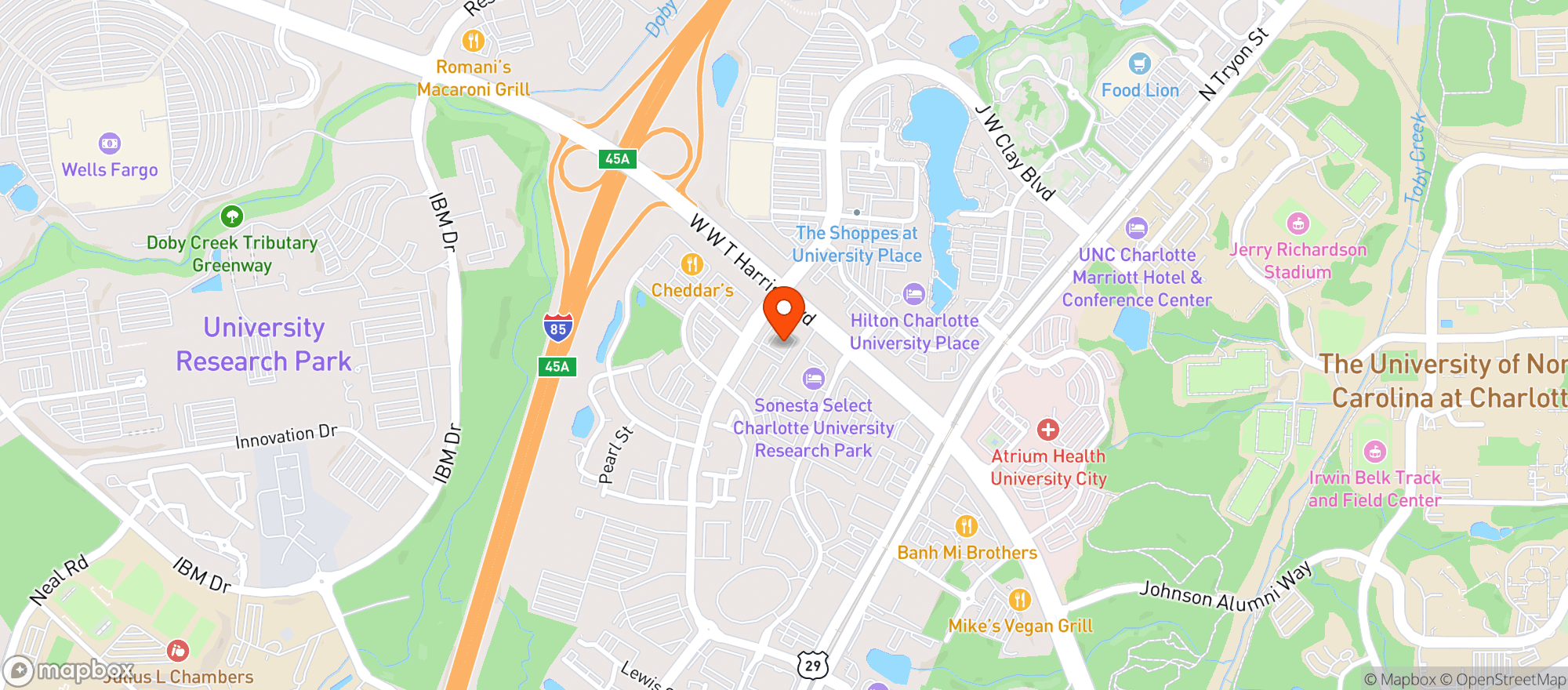 Map showing Tgi Friday's