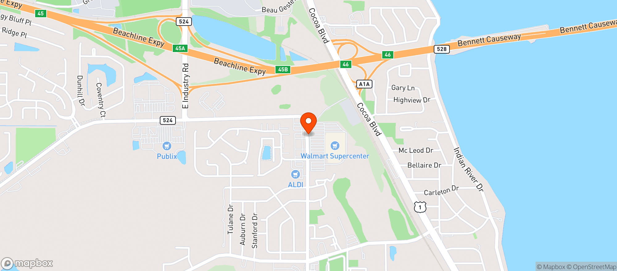 Map showing Walmart Supercenter Liquor Store