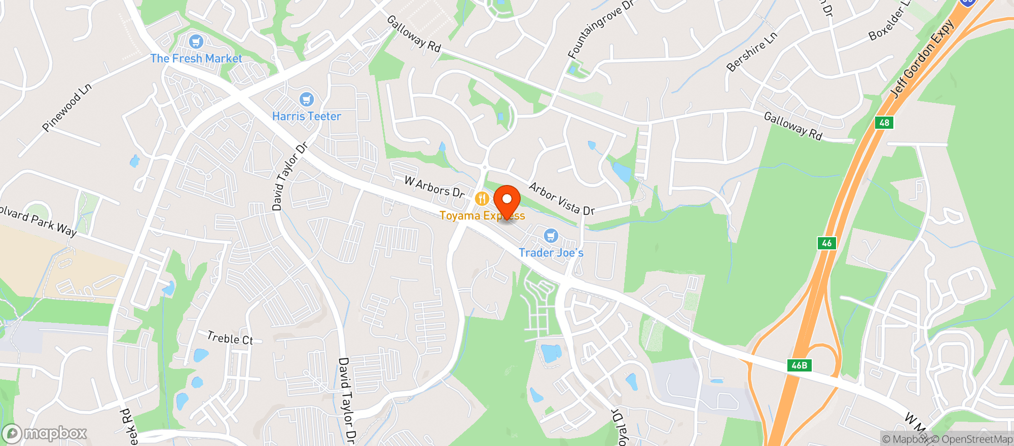 Map showing Sofies Steakhouse