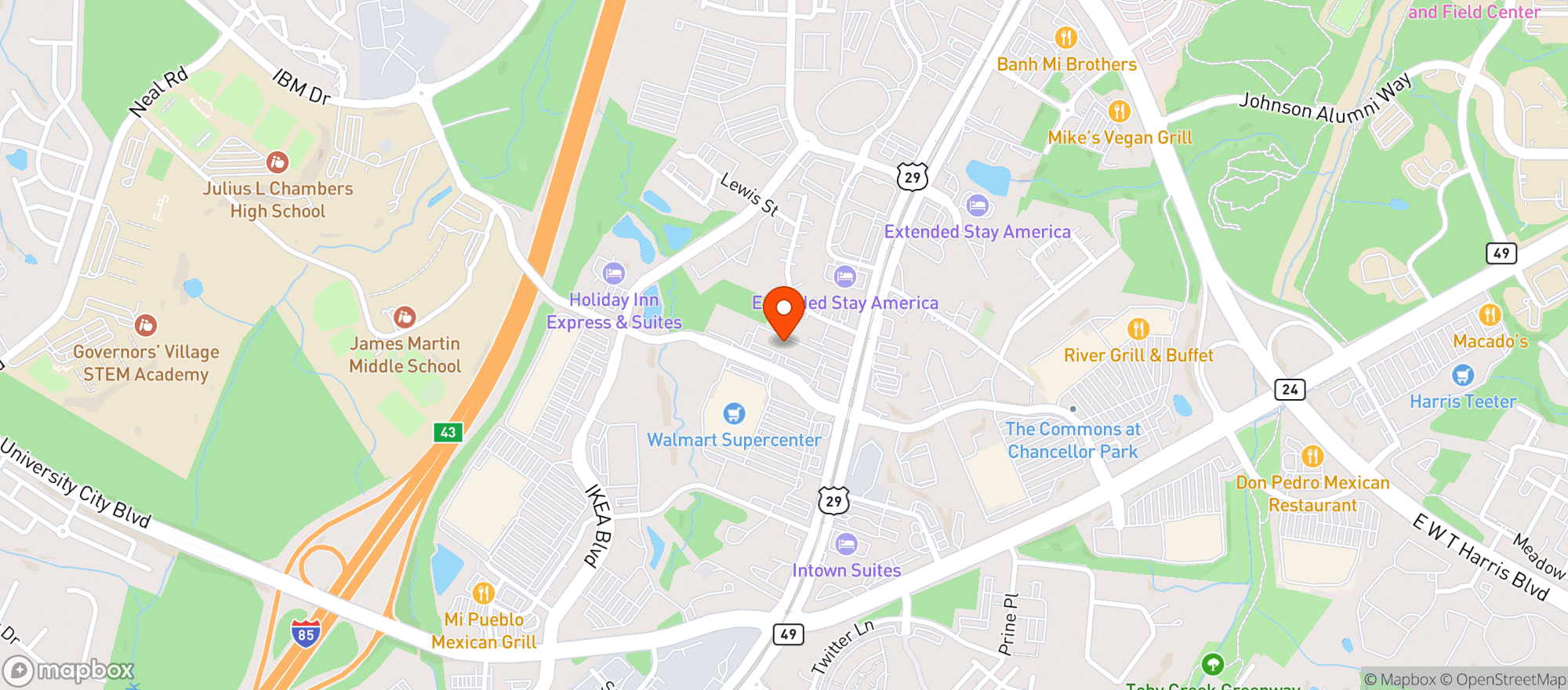 Map showing Gnc
