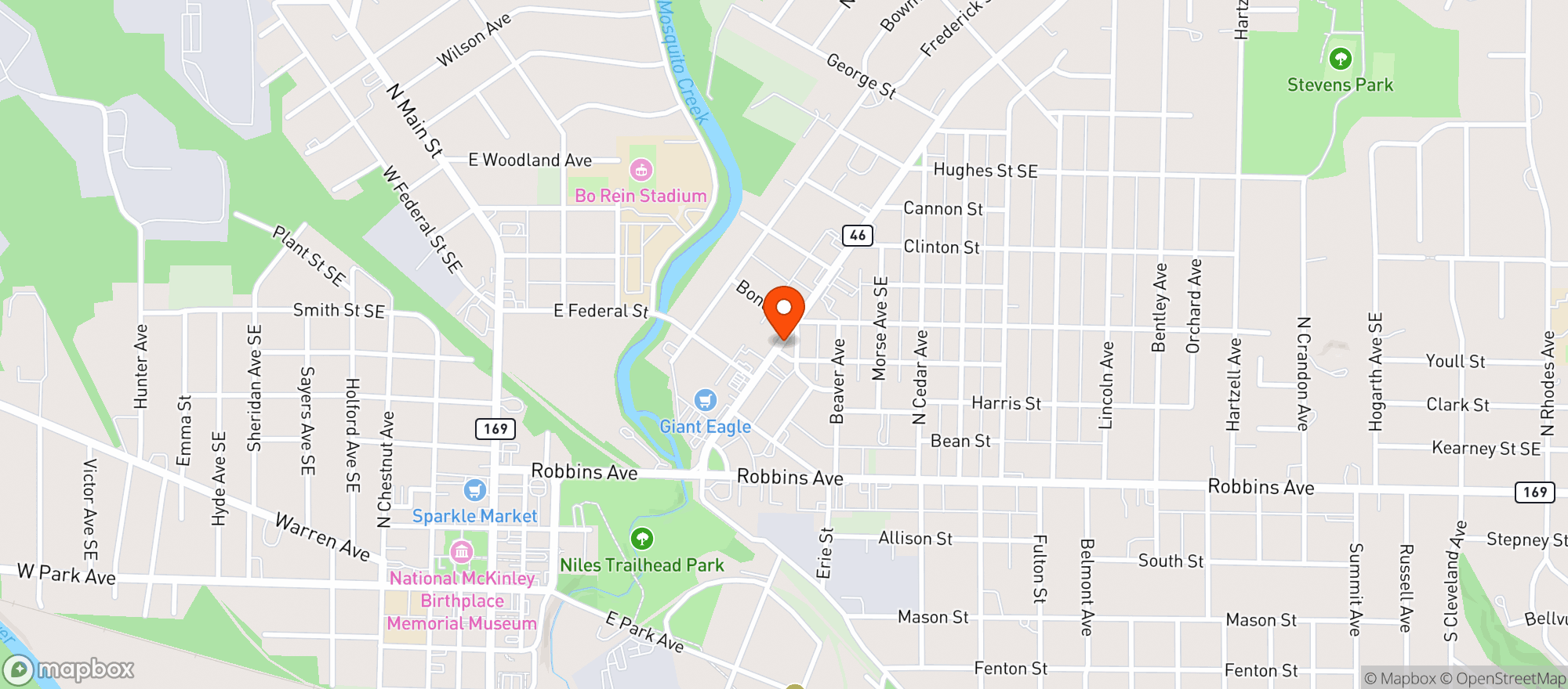 Map showing Buckeye Beverage