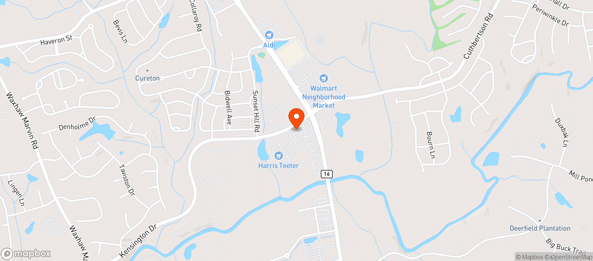 Map showing East Coast Wings & Grill