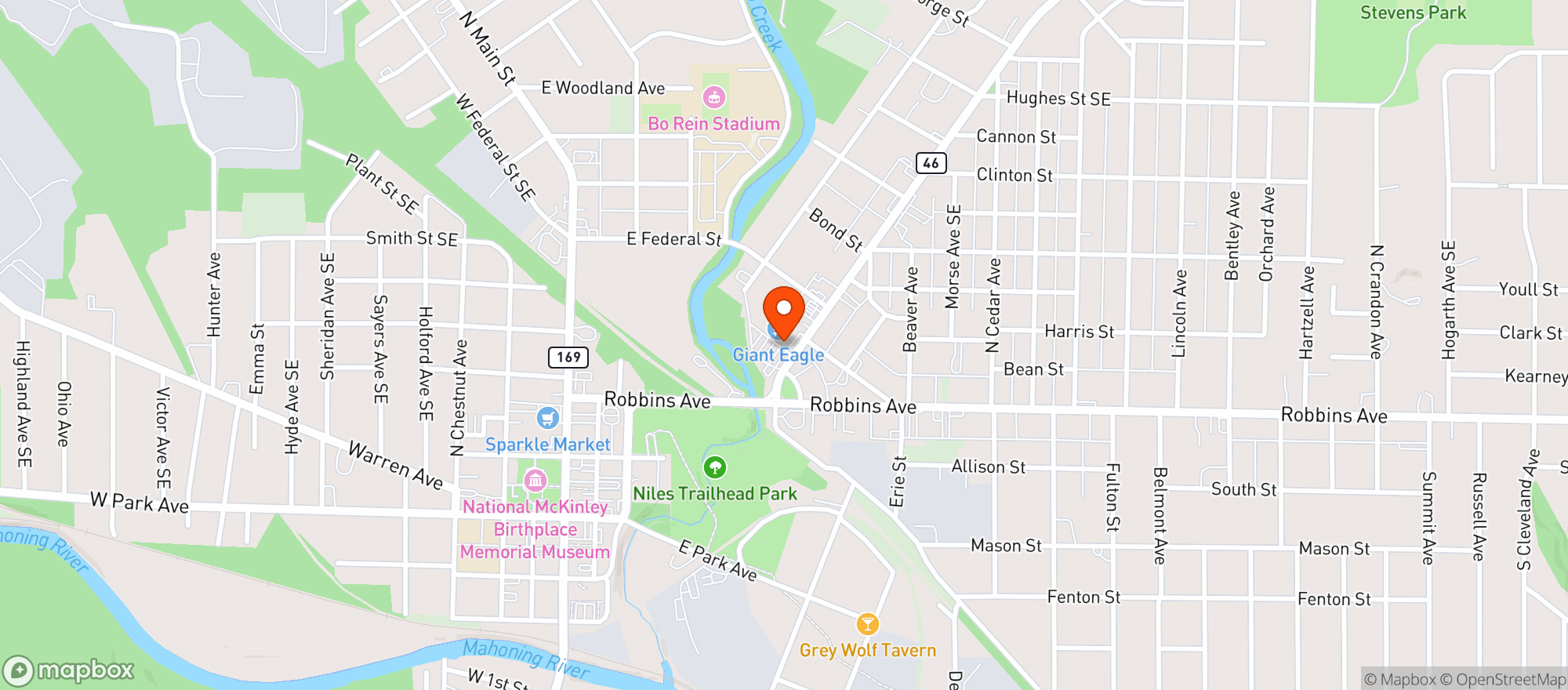 Map showing Giant Eagle