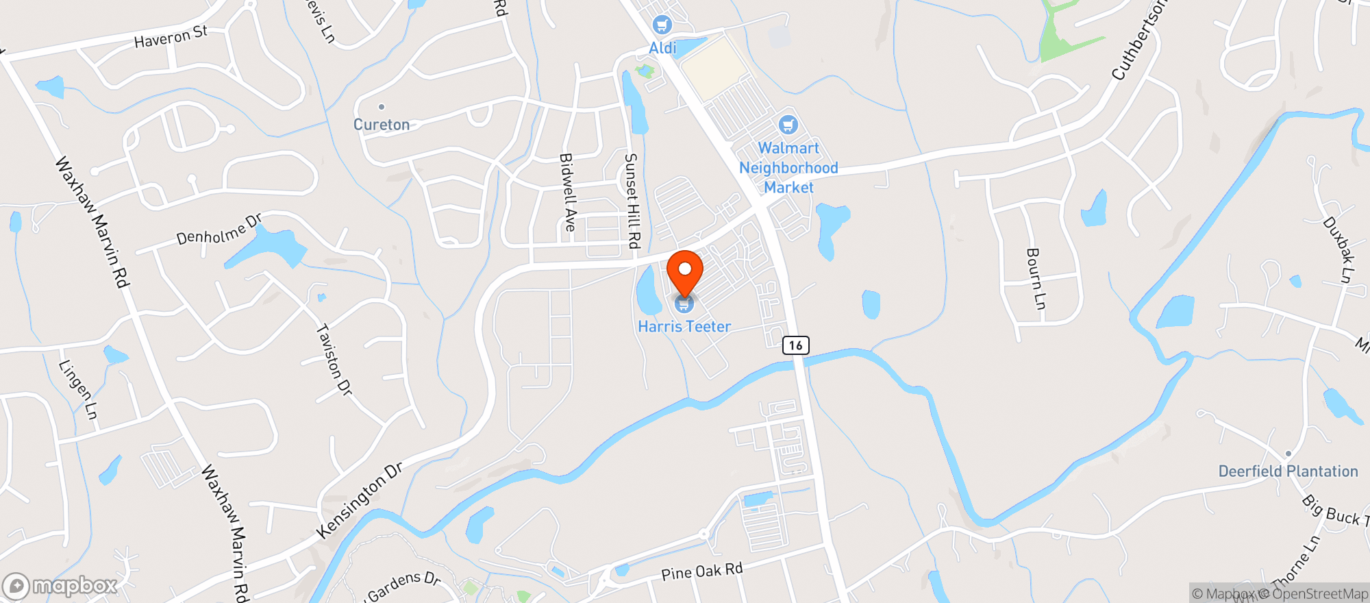 Map showing Harris Teeter