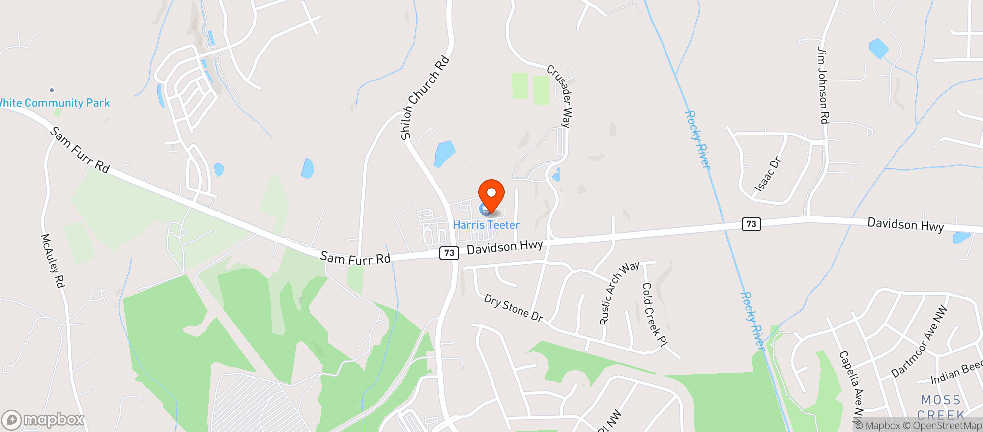 Map showing Harris Teeter
