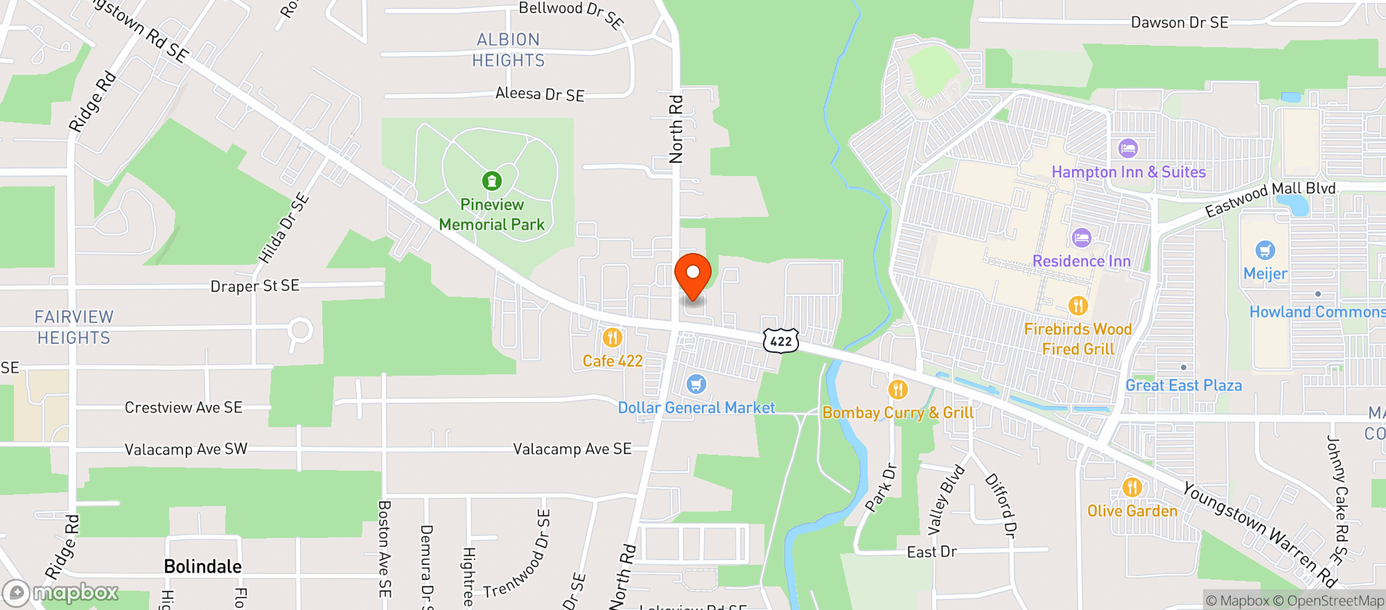 Map showing Walgreens