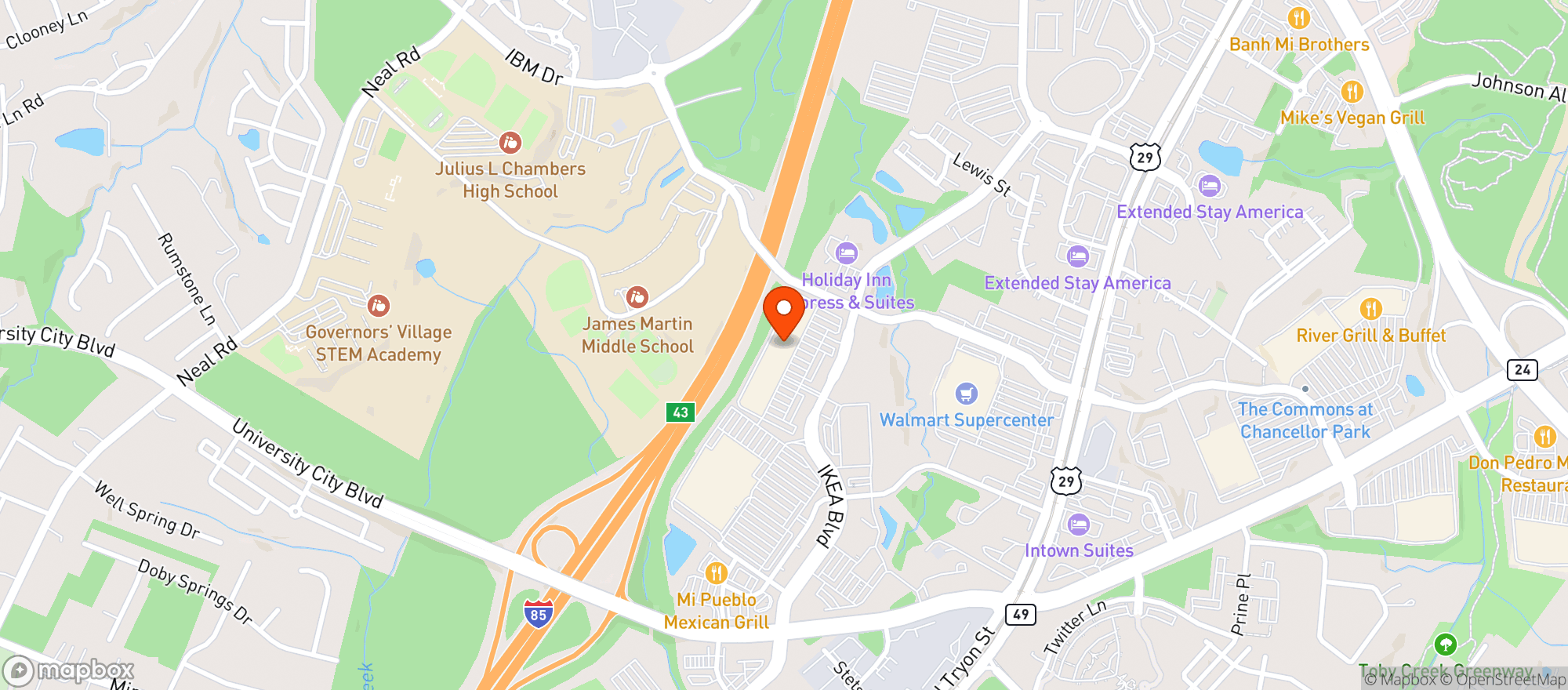 Map showing World Market Belgate