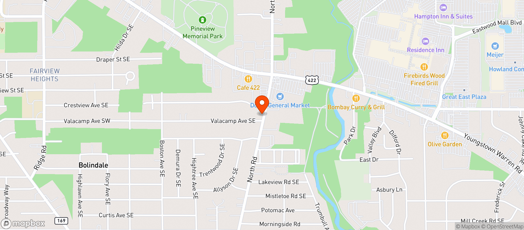 Map showing Quick Stop