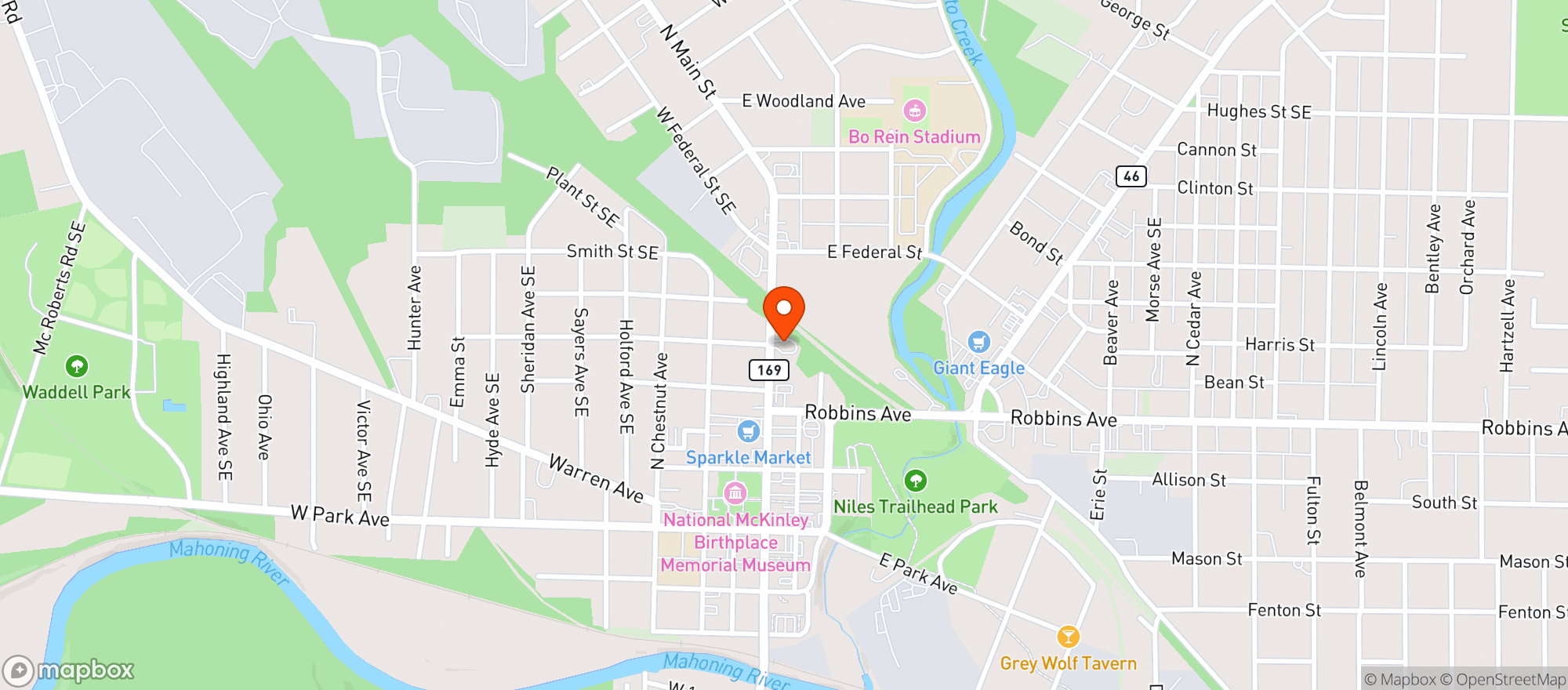 Map showing Ez Stop