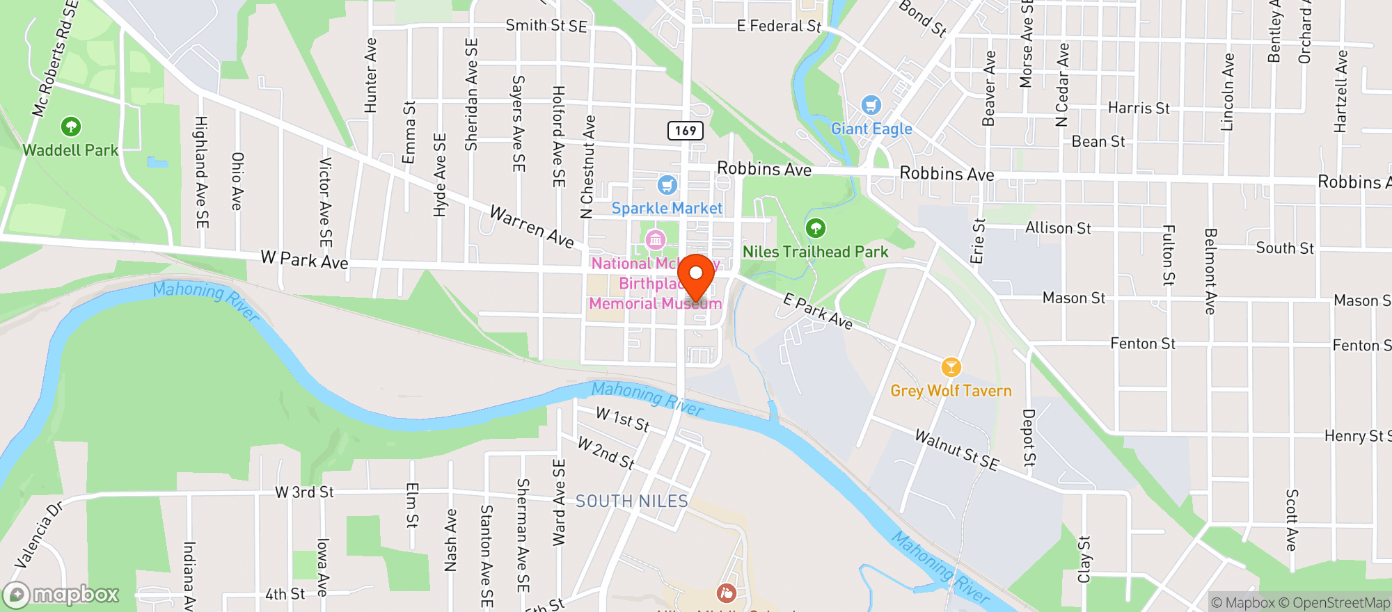 Map showing Stoneyard Grill & Tavern