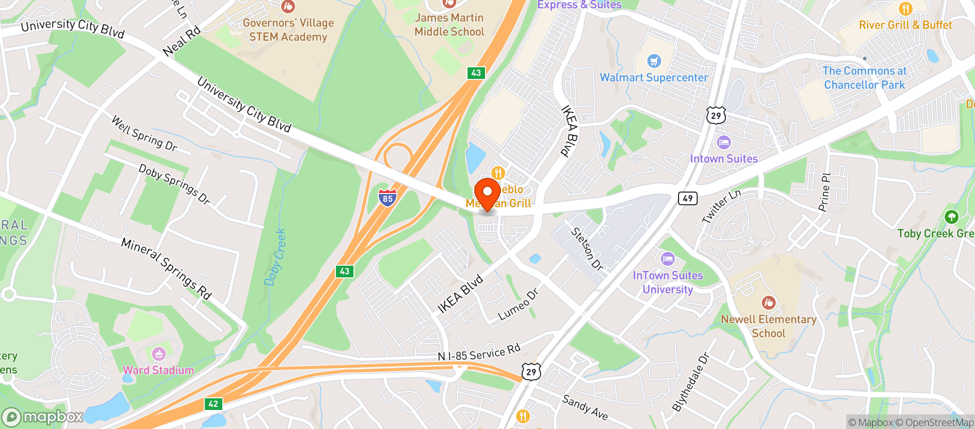 Map showing Circle K #2703267