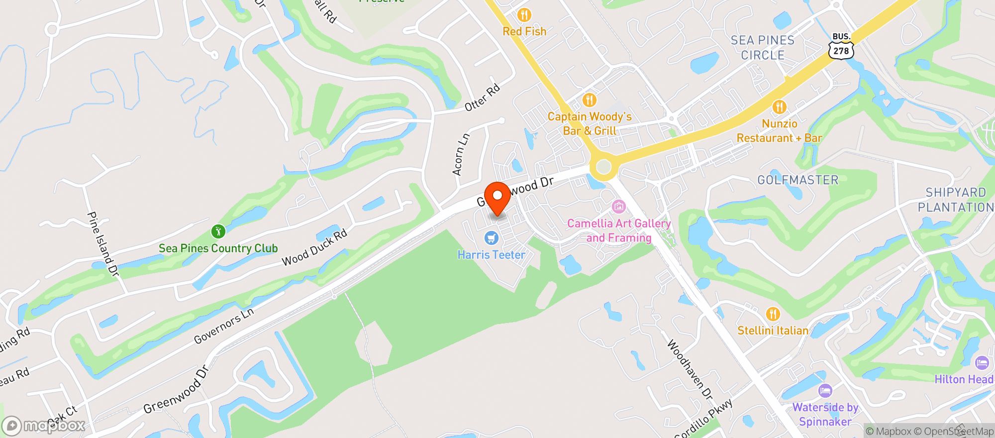 Map showing Harris Teeter