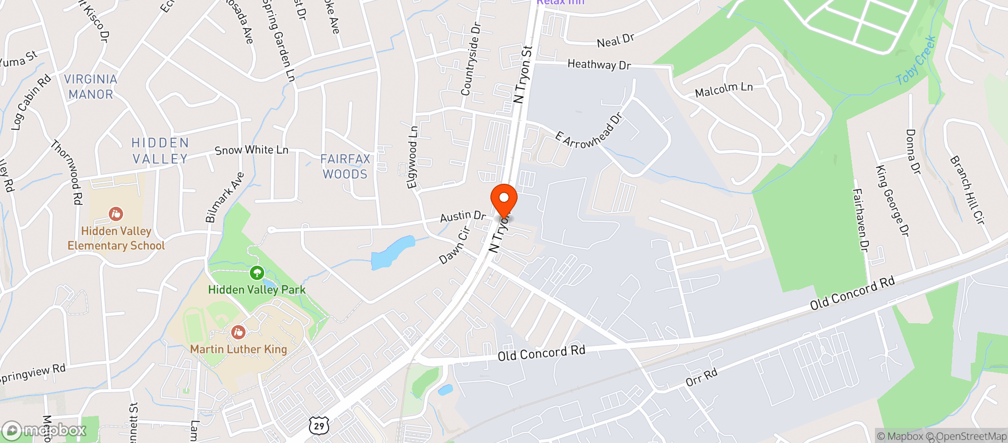 Map showing North Star Mart