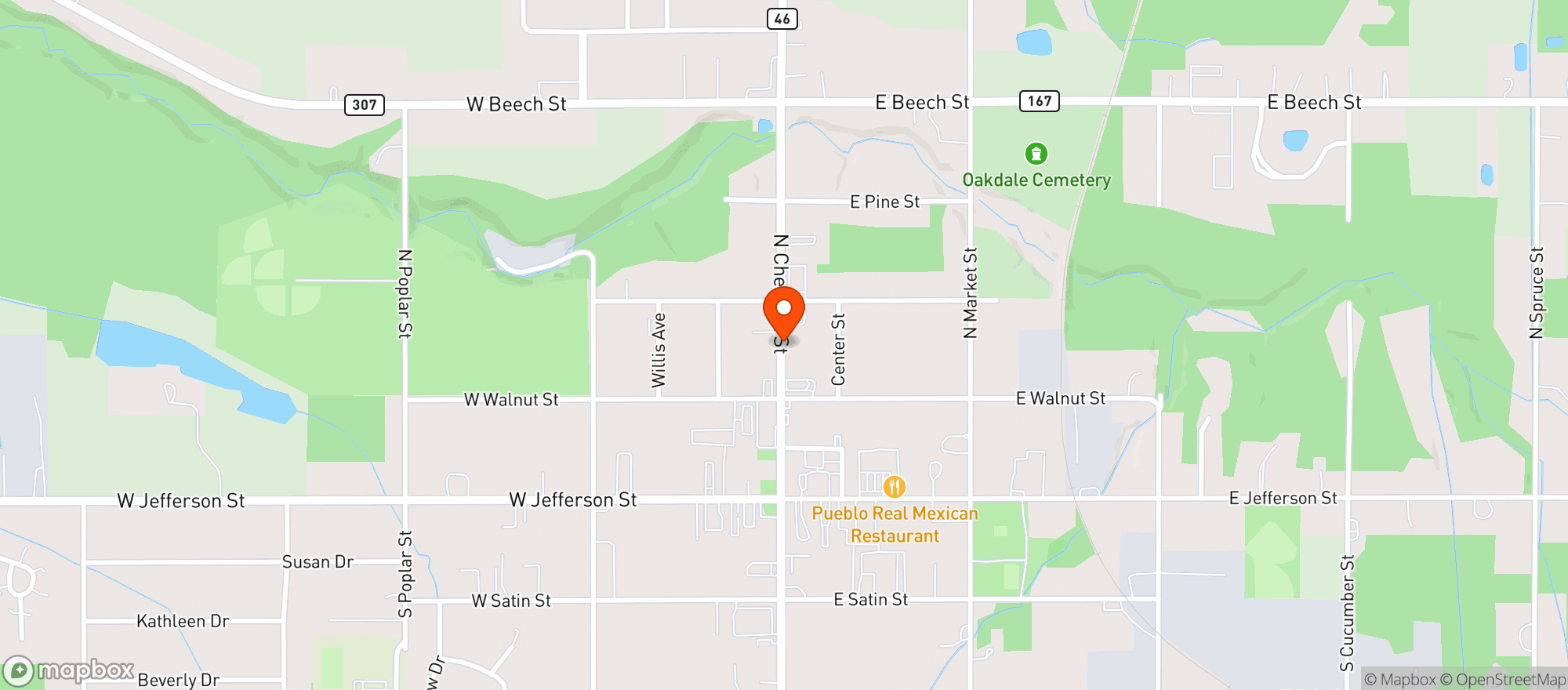 Map showing Lantern Beverage Store