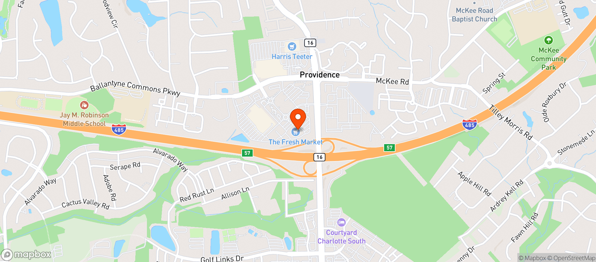 Map showing The Fresh Market