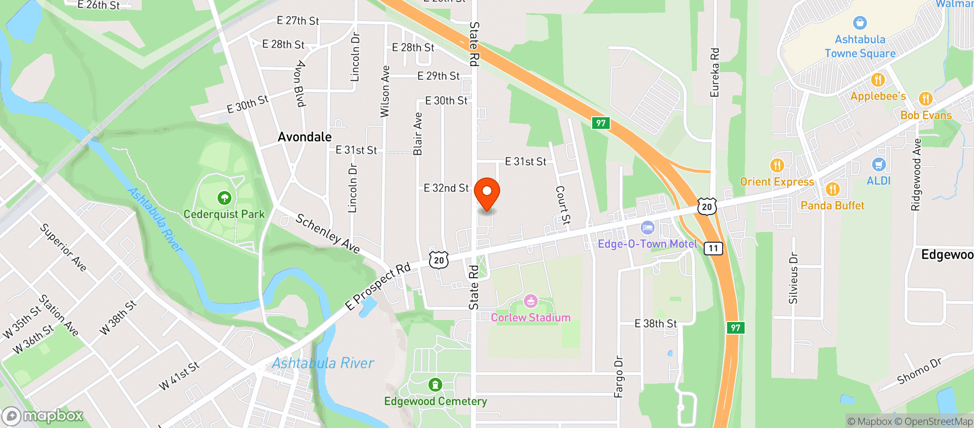 Map showing GRUMPY GRAMPAS