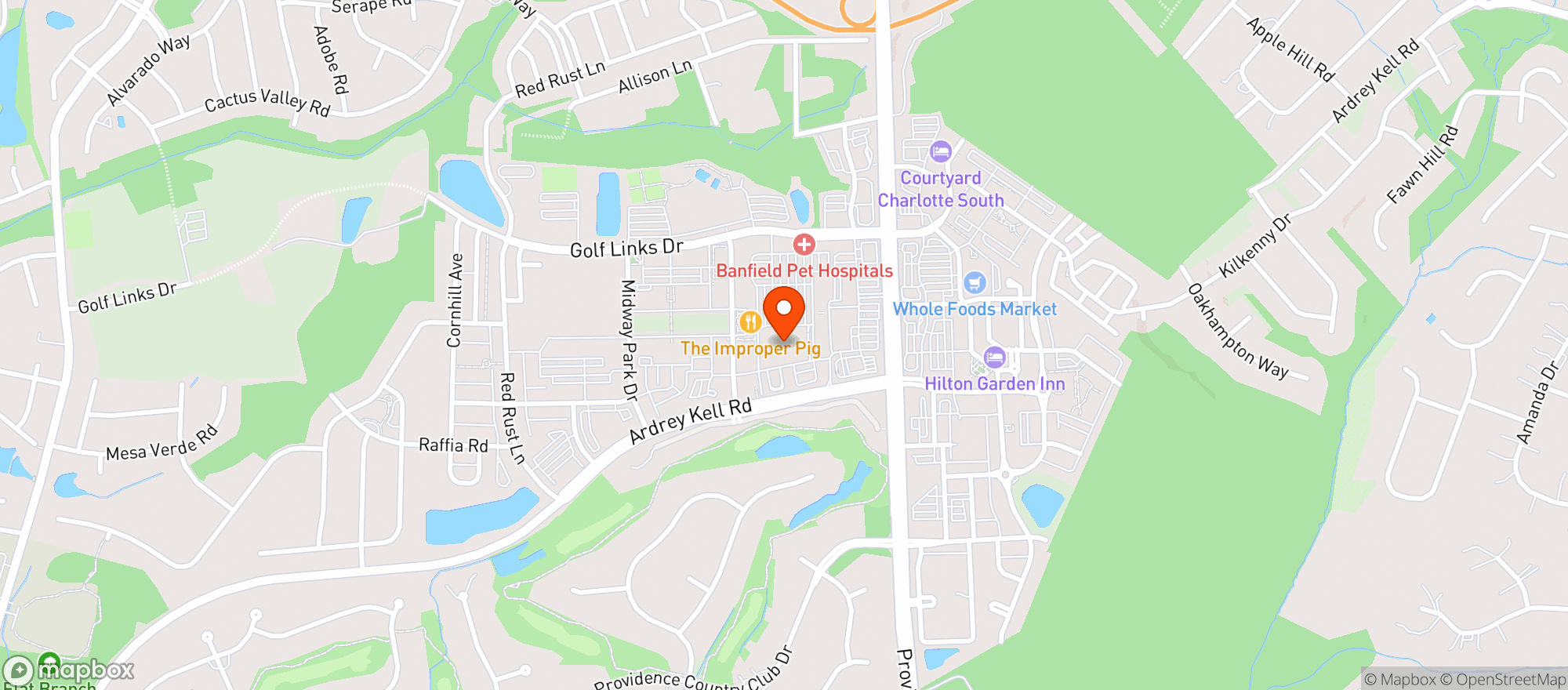 Map showing Harris Teeter
