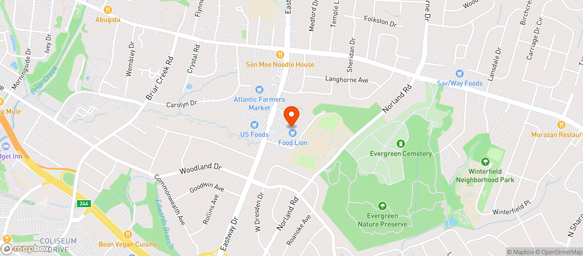Map showing Food Lion