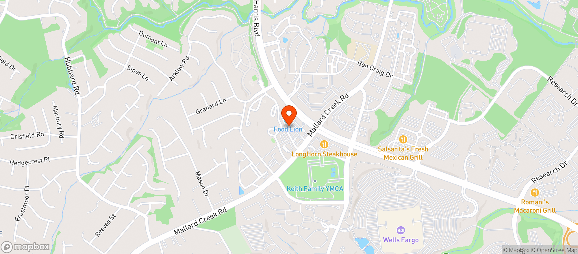 Map showing Food Lion