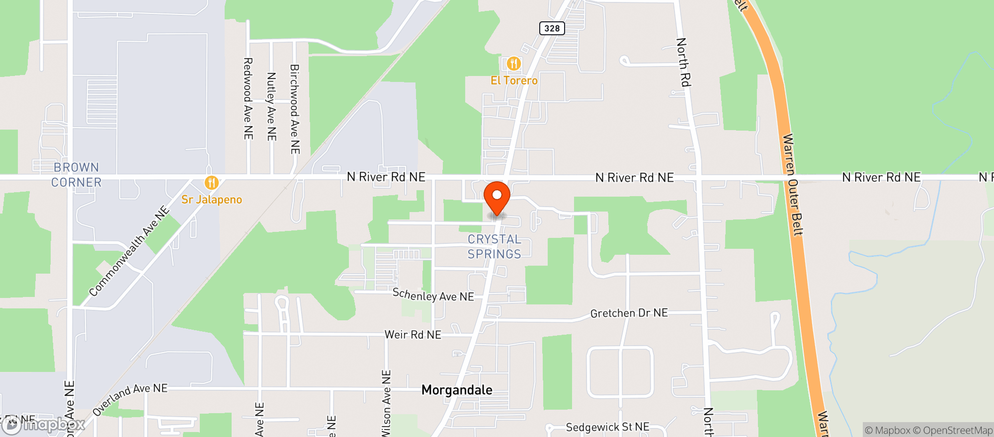 Map showing Cork & Cap Bottle Shop
