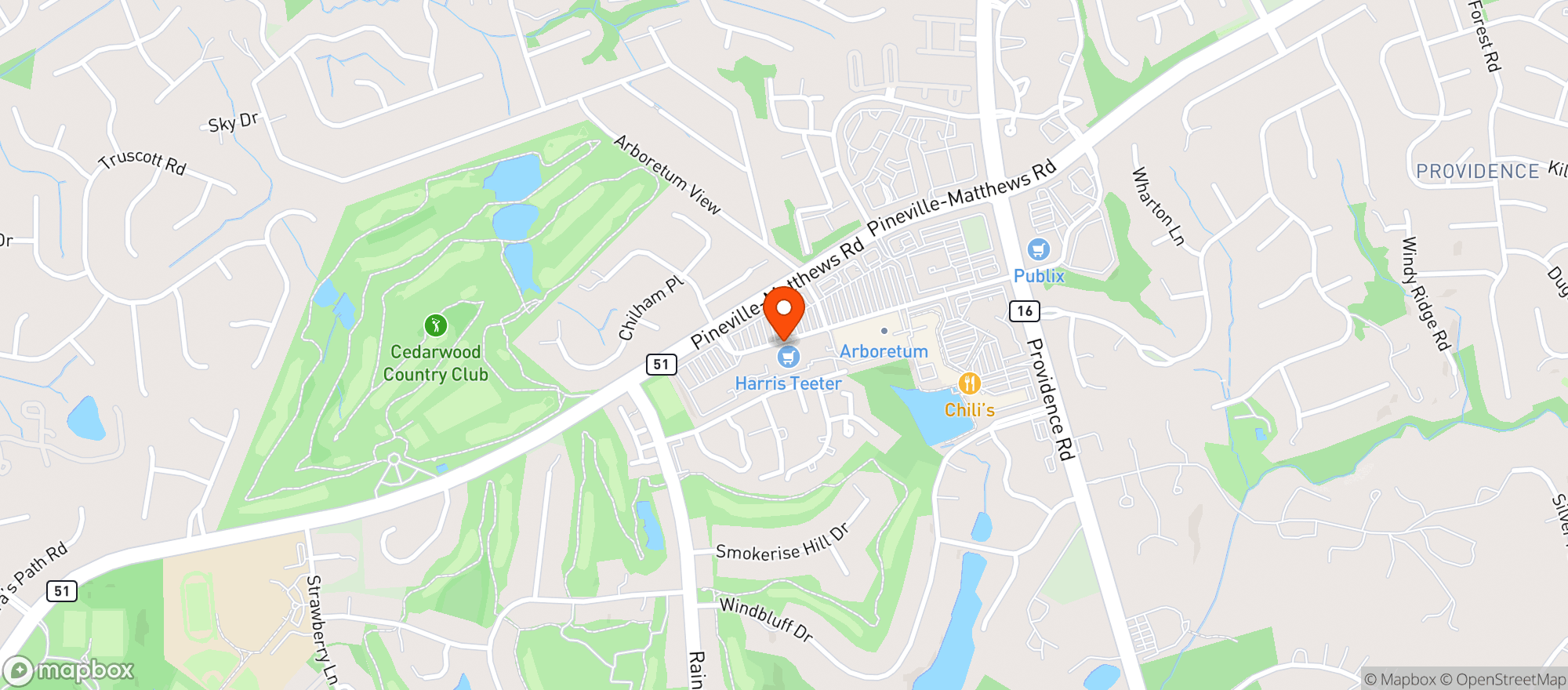 Map showing Harris Teeter