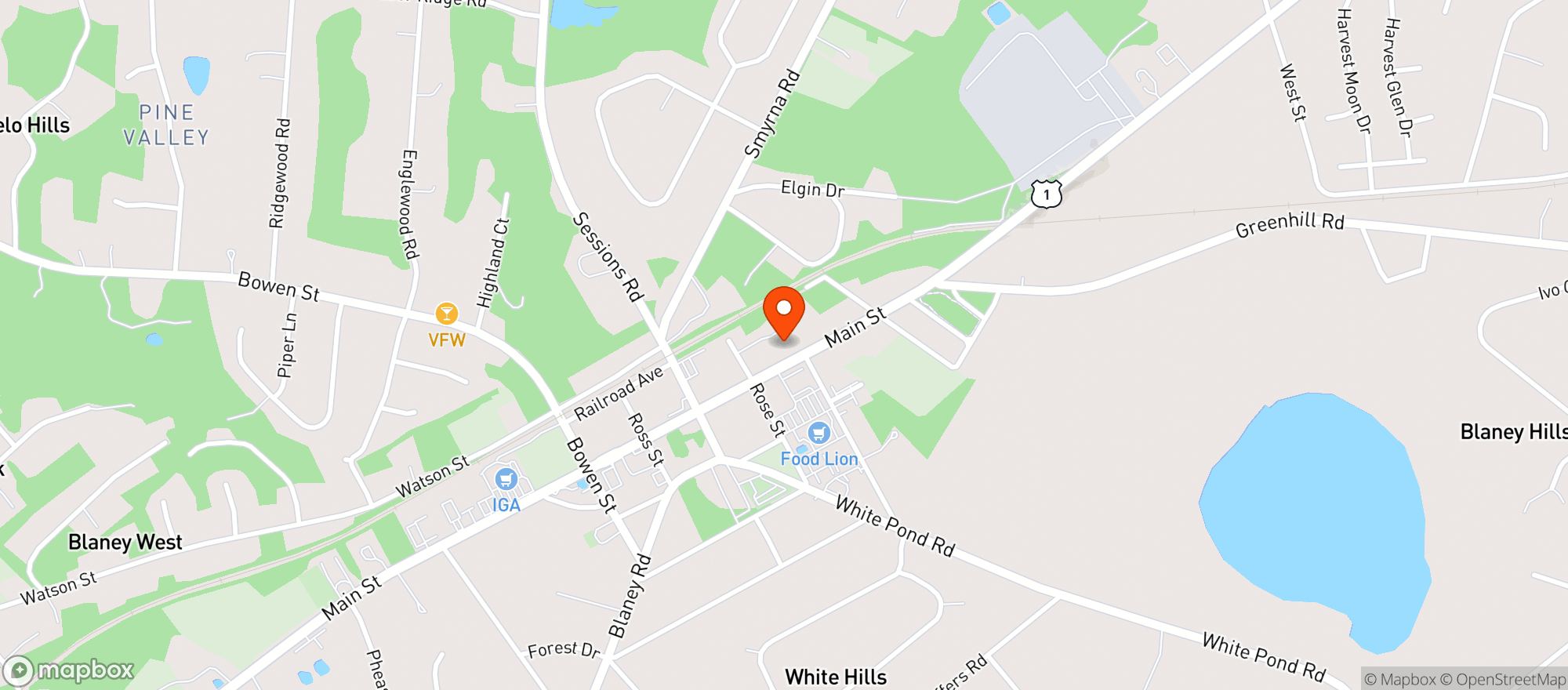 Map showing Corner Pantry #159 (cola)