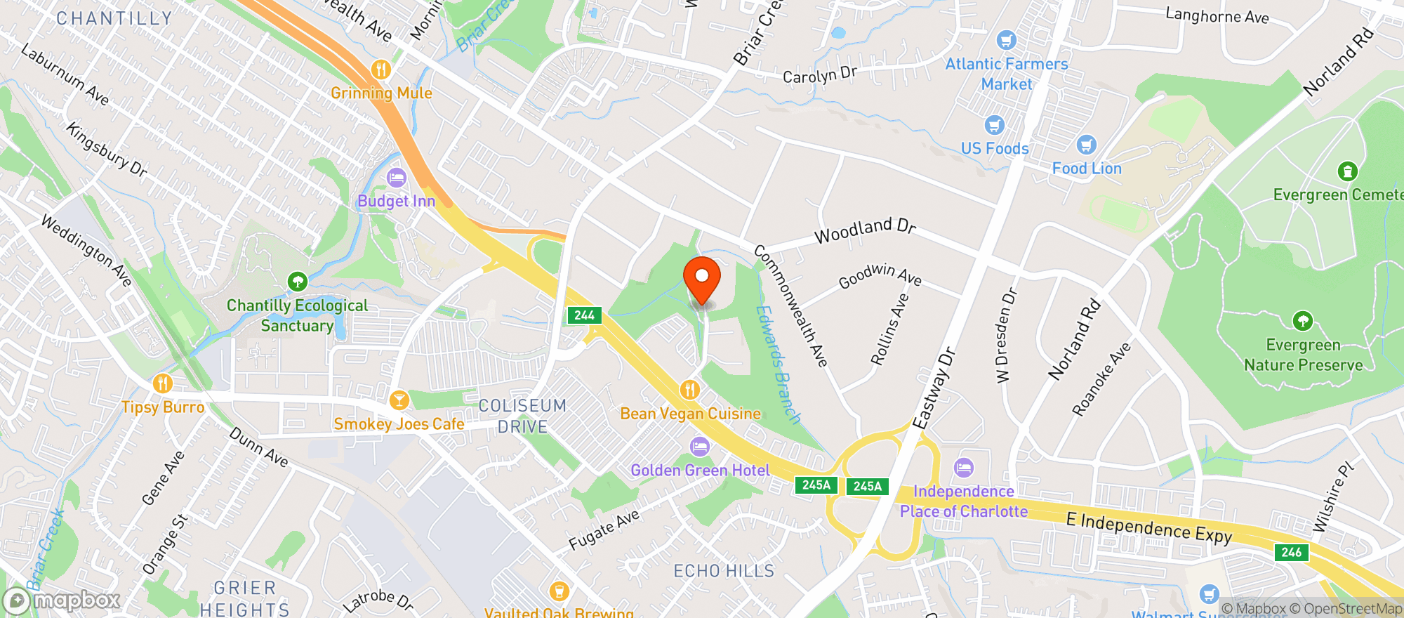 Map showing Uchi Charlotte