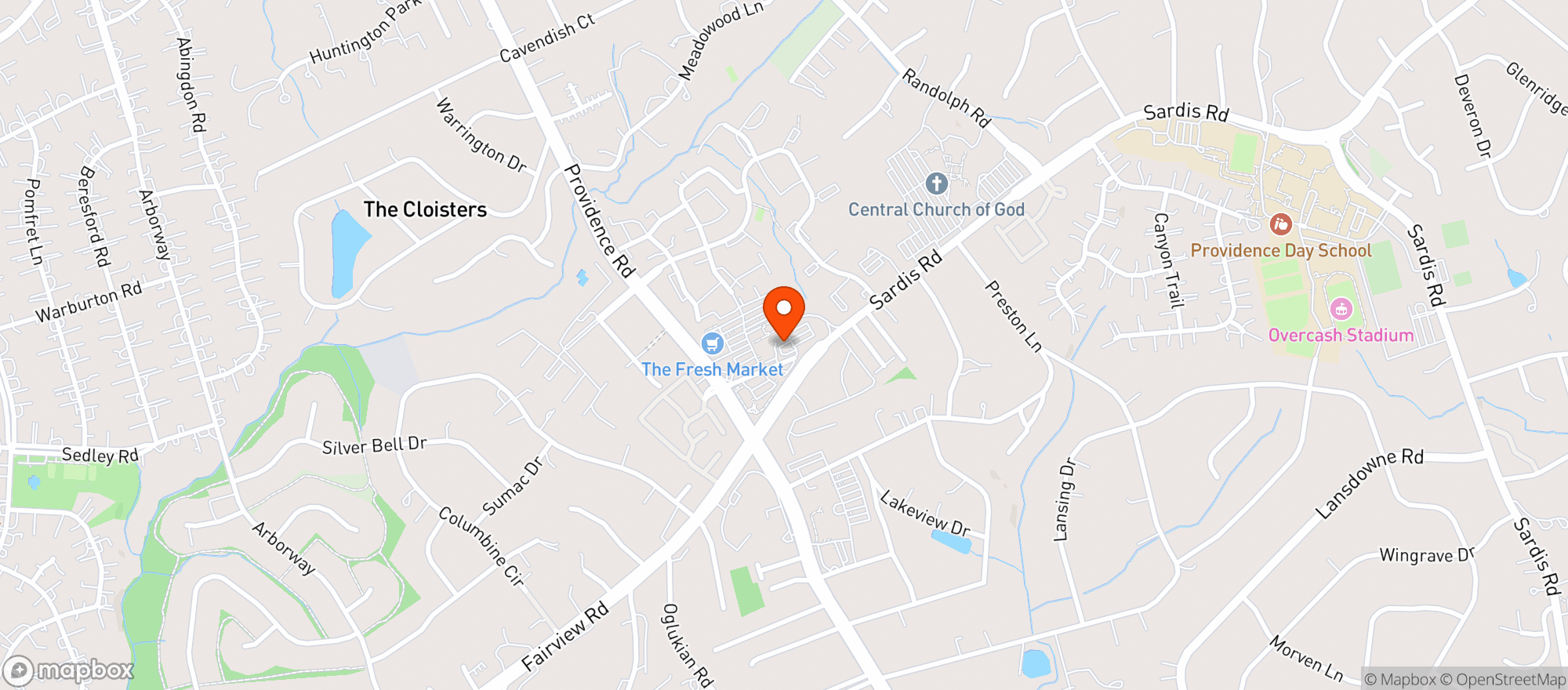 Map showing Fresh Market #17
