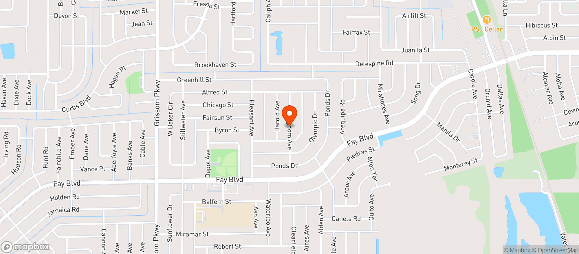 Map showing Sams Mart