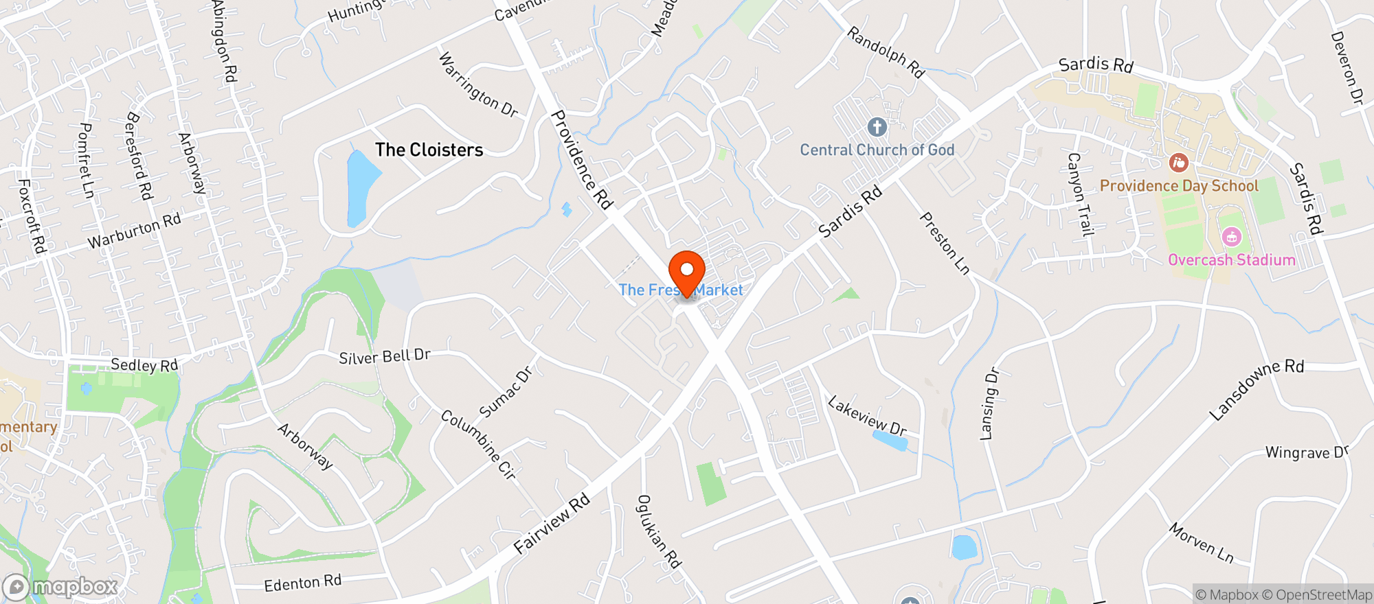 Map showing Red Rock Cafe