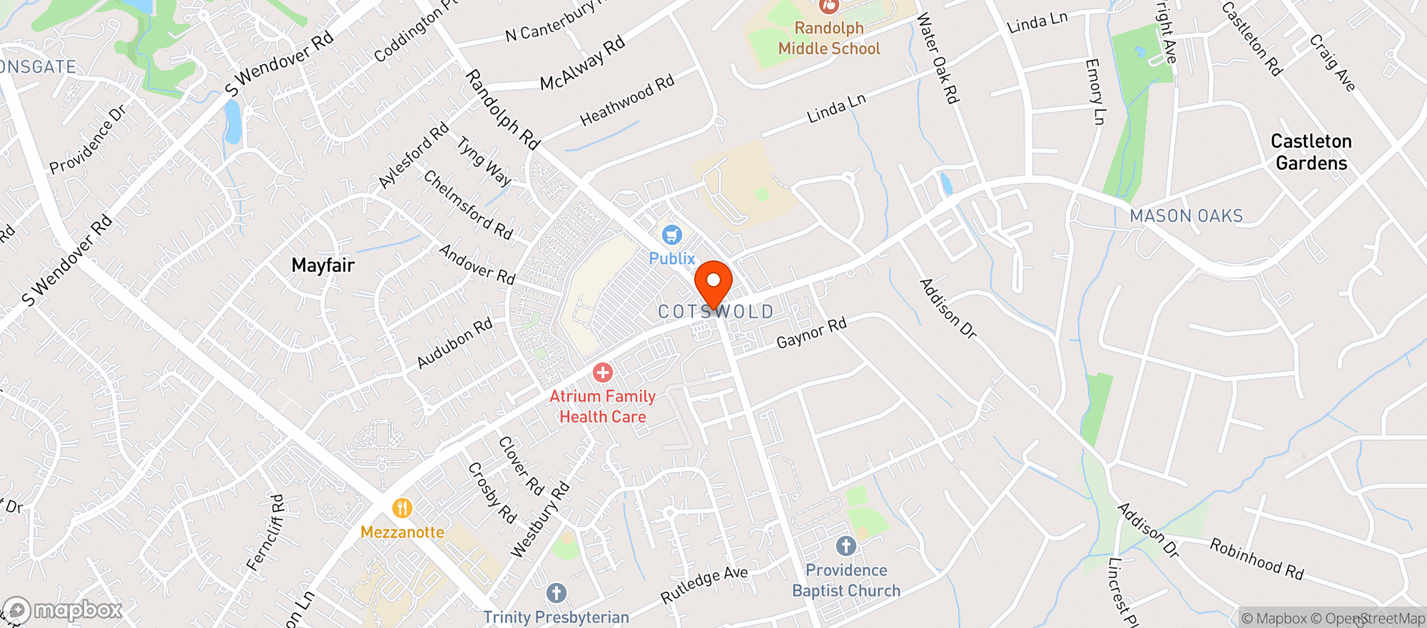 Map showing Circle K #2723923