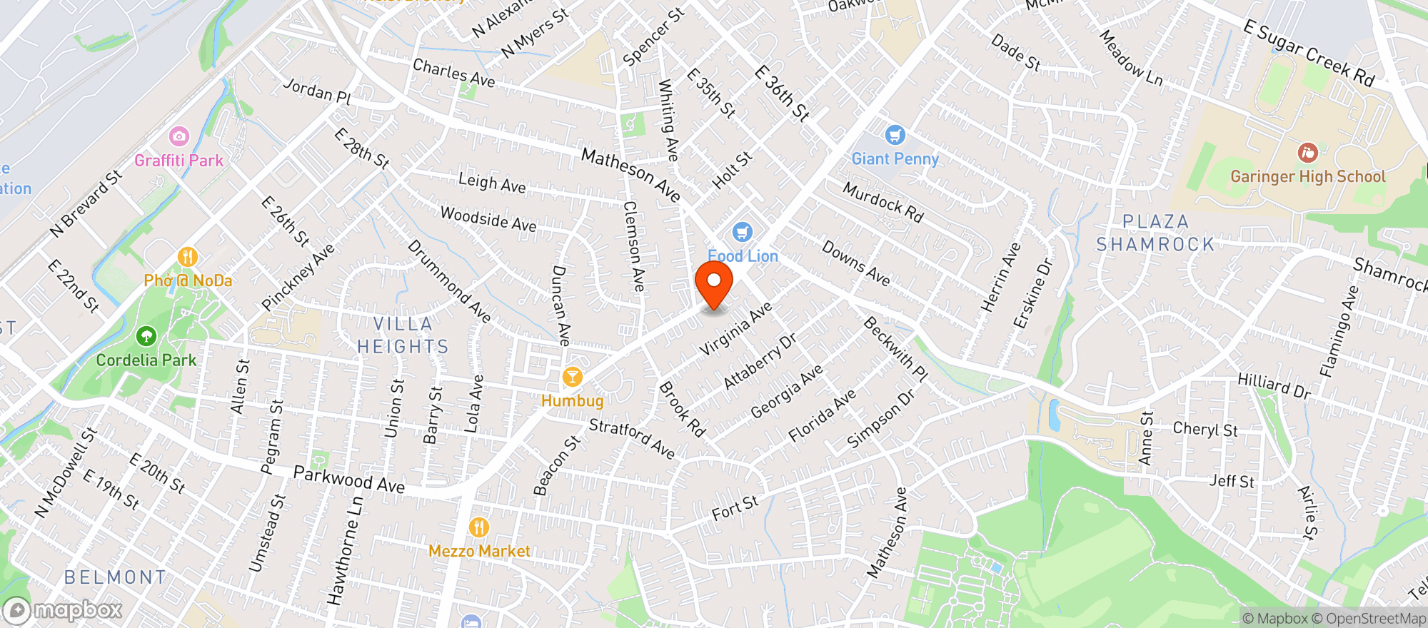 Map showing Hatties Tap & Tavern