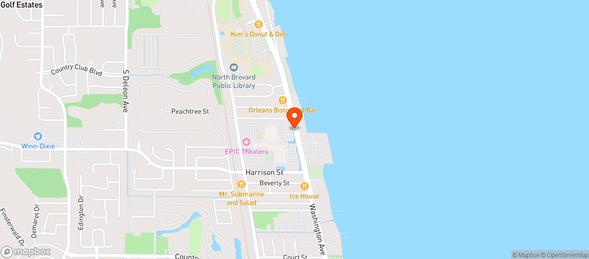 Map showing The Native Bar & Grill