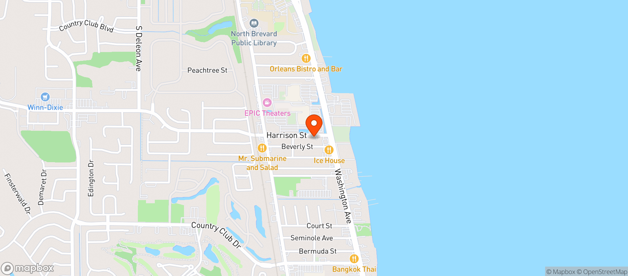 Map showing Shawns Irish Pub & Fish & Chips