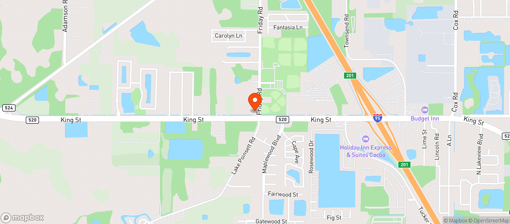 Map showing Sunoco Food Mart