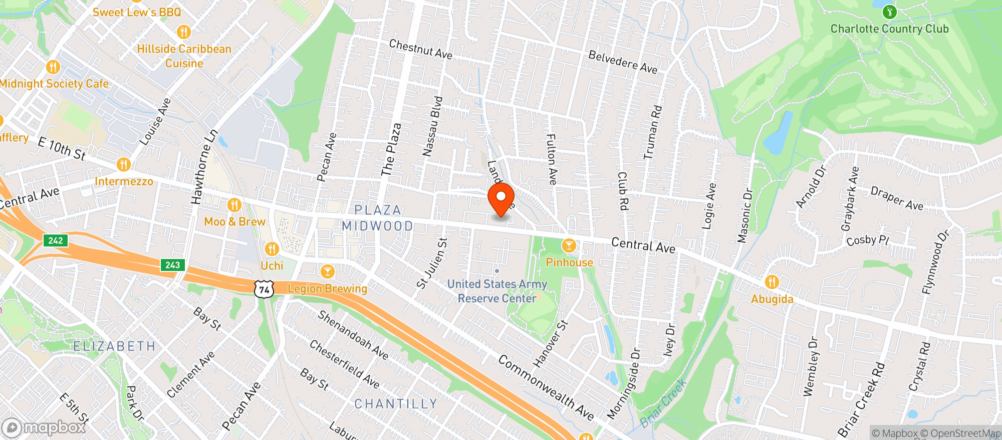 Map showing Resident Culture Brewing Company