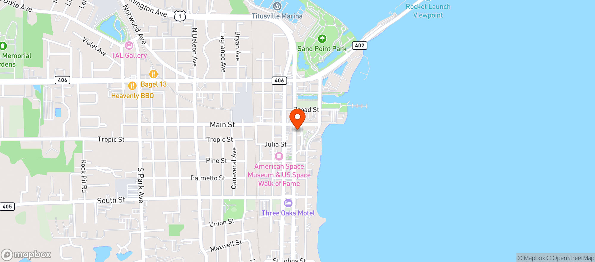 Map showing Burger Robs