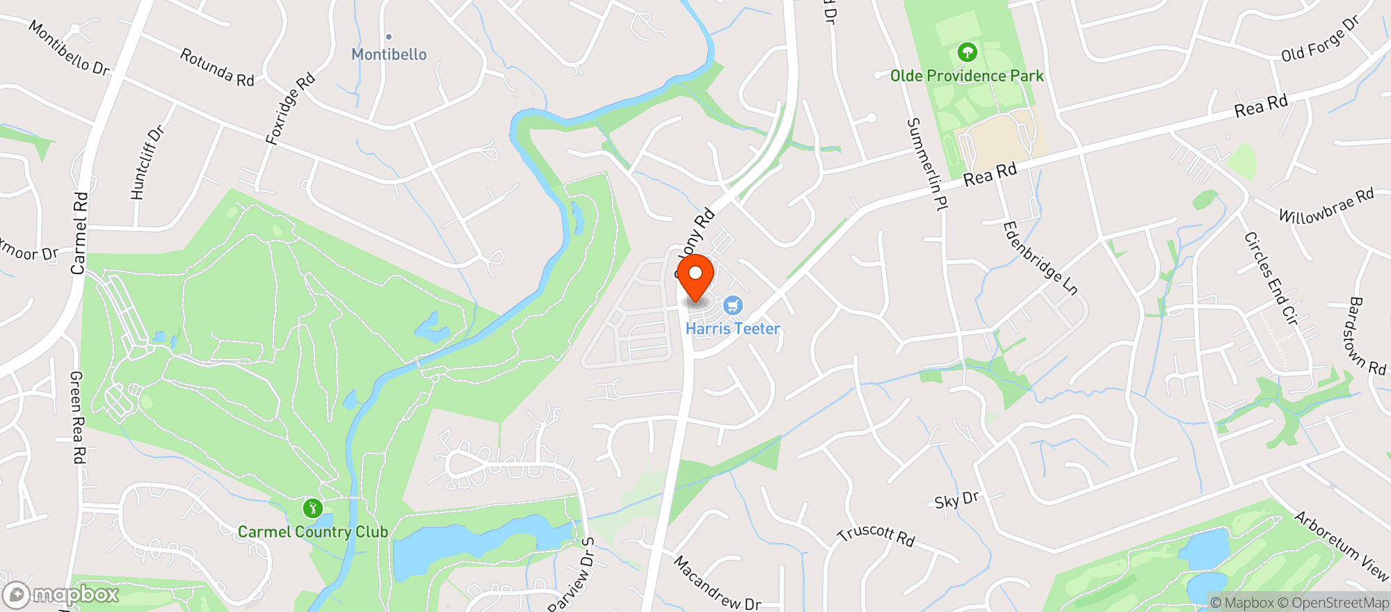 Map showing Lodge - A Sportsman Grill
