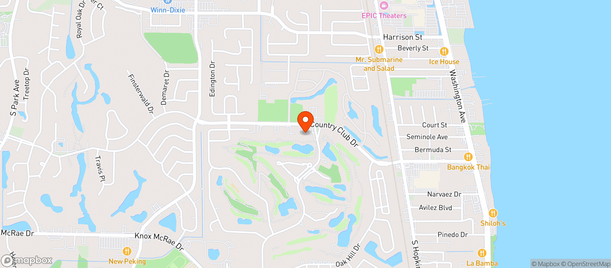 Map showing La Cita Golf & Country Club