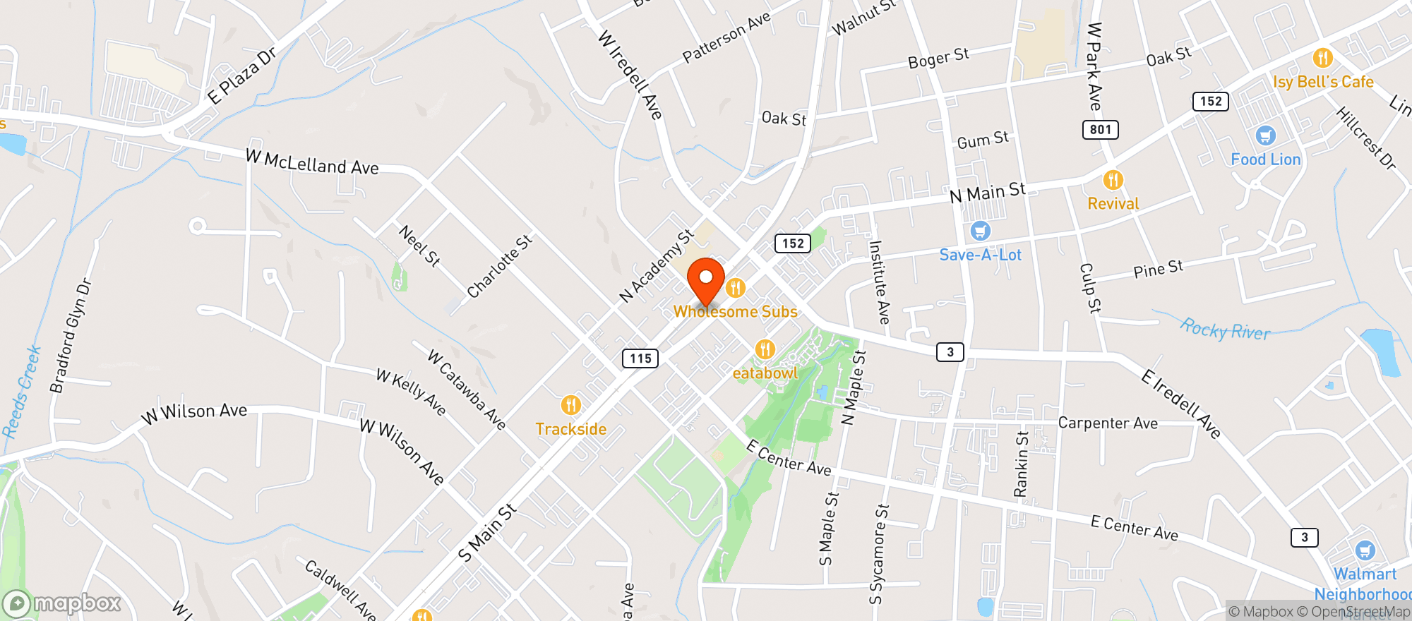 Map showing On Tap