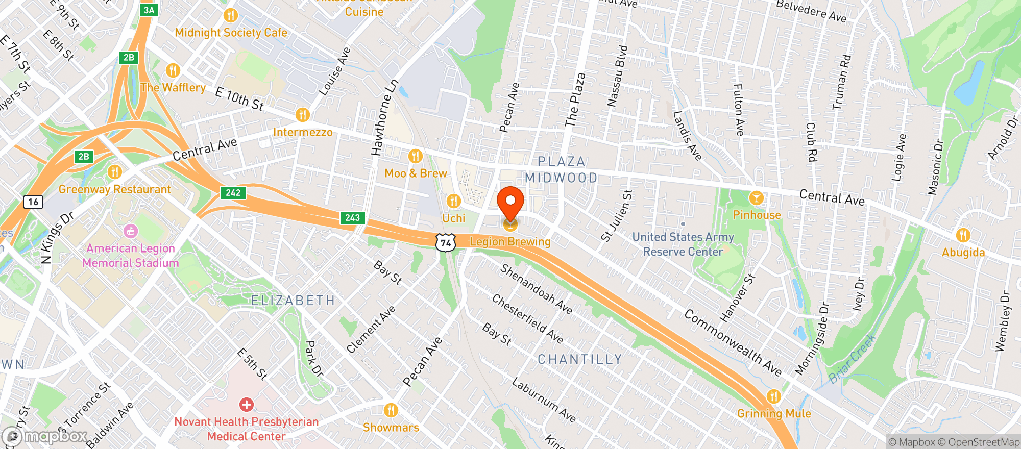 Map showing Legion Brewing